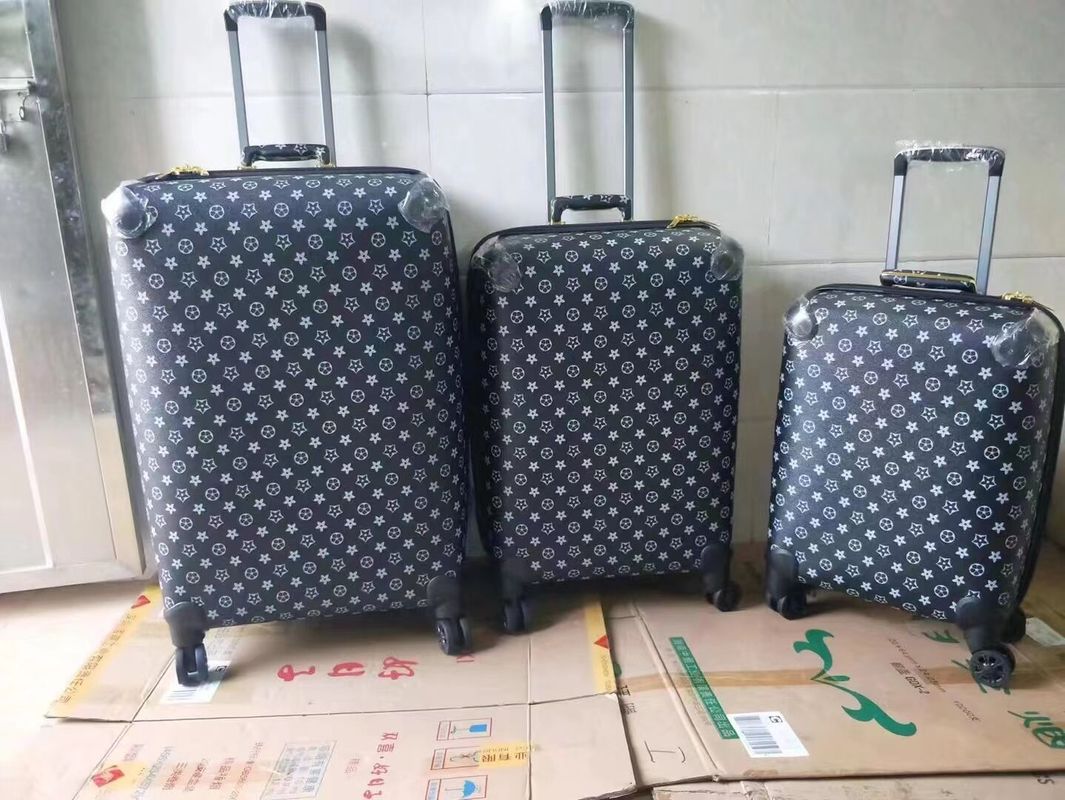 কারখানা কাস্টম ই এম চামড়া পাইকারি উচ্চ মানের অ্যালুমিনিয়াম খাদ ফ্রেম ট্রলিবাস স্যুটকেস বিলাসবহুল ব্যাগ সেট