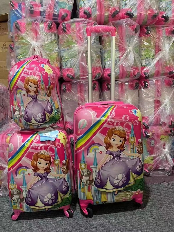 পাইকারি ভাল দাম কার্টুন ডিজাইন 12 16 20 ইঞ্চি এবিএস বাচ্চাদের ট্রলিবাস ব্যাগ বহন